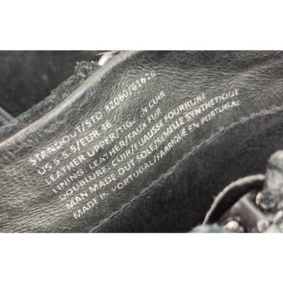 *Taos Standout Black Suede Leather Boots Womens US 5.5 Reptile Embossed - Picture 11 of 12